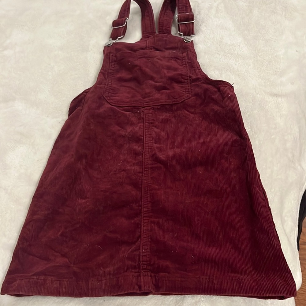 Girls corduroy dress overall’s with front pocket size 7/8